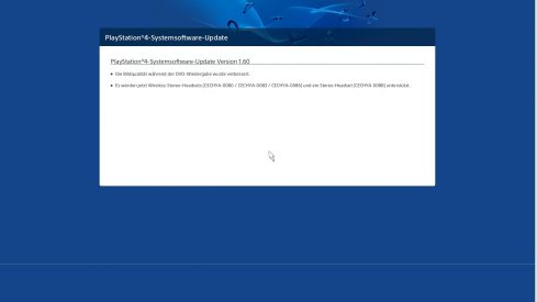 PS4 Systemsoftware 1.60