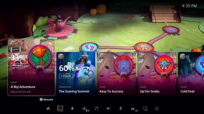 PS5 UI: Share-Screen-Feature, Trophäenfortschritt und Offline-Betrieb