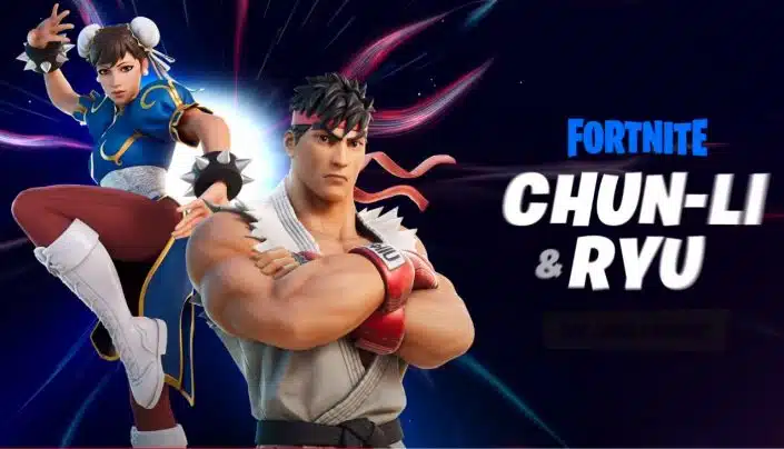 Fortnite: Ryu und Chun-Li aus Street Fighter kämpfen mit