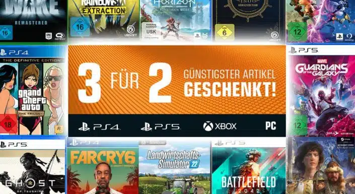 Saturn und Amazon: 3 für 2-Aktion mit Horizon Forbidden West, Gran Turismo 7, Dying Light 2 und mehr