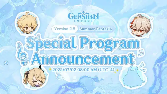 Genshin Impact: Livestream zu Version 2.8 mit Kazuha angekündigt