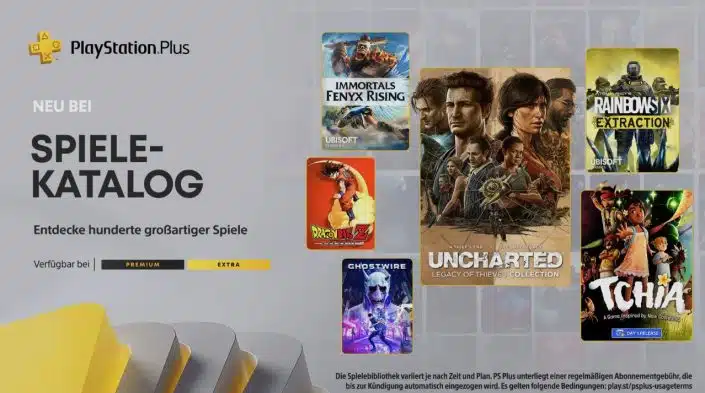 PS Plus Extra und Premium: Neuzugänge für März 2023 angekündigt