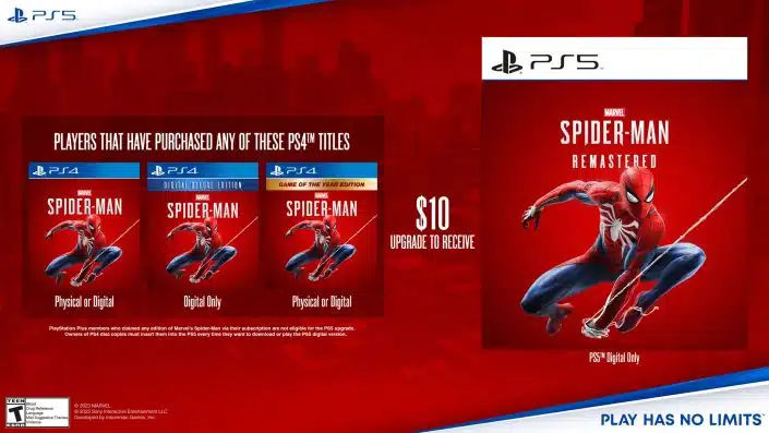 Spider-Man Remastered: PS5-Standalone-Version veröffentlicht