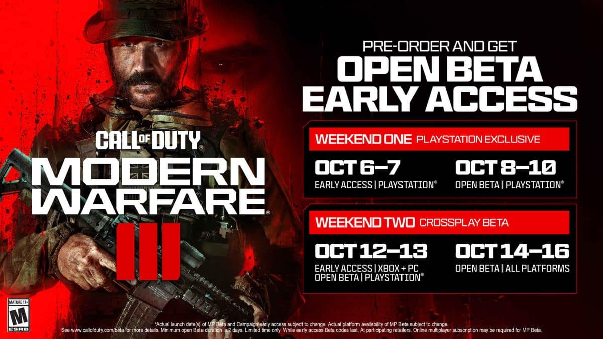 CoD Modern Warfare 3 PS4/PS5Beta startet heute Maps, Modi und Zeiten
