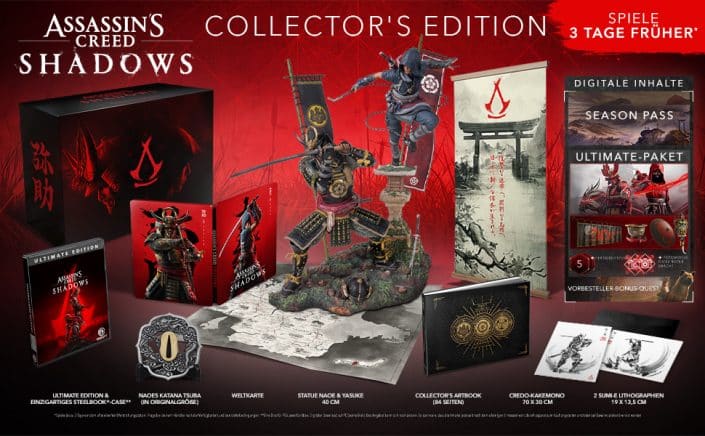 Assassin’s Creed Shadows: Collector’s Edition ist vorbestellbar, aber wahrlich kein Schnäppchen
