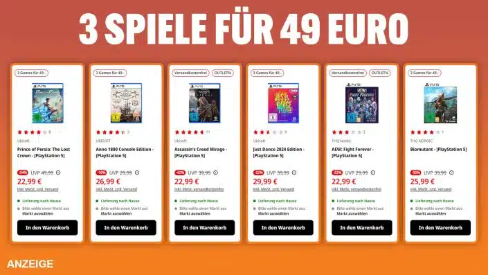 3 Games für 49 Euro: Media Markt bringt beliebte Rabattaktion zurück