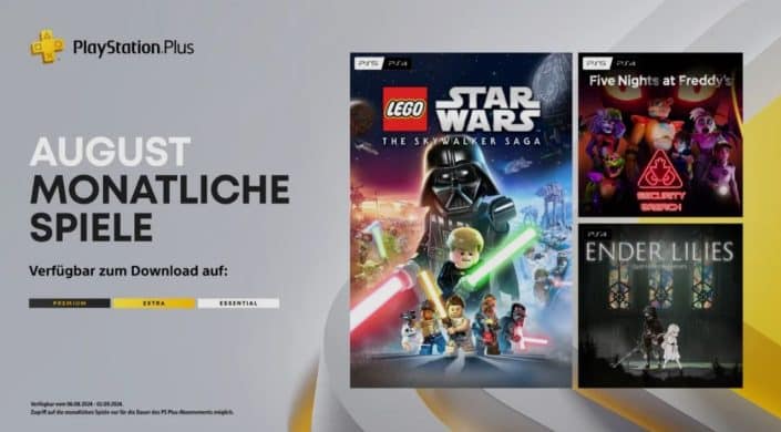 PS Plus Essential: August 2024 – Drei Spiele für PS5 und PS4 freigeschaltet