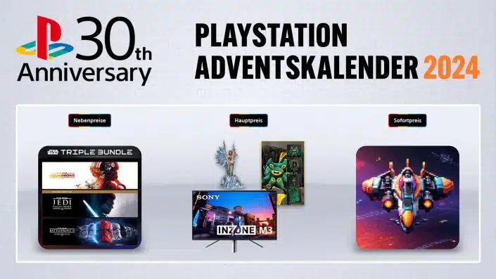 PlayStation-Adventskalender 2024: Tag 2 mit Inzone M3 und Star-Wars-Bundle