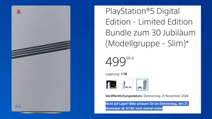 PS5 Slim: 30th Anniversary Edition wohl ab heute wieder bestellbar