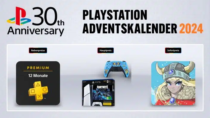 PlayStation-Adventskalender 2024: Tag 7 mit PS5 Slim im Fortnite-Bundle und PS Plus Premium