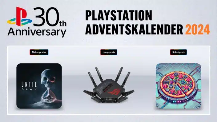 PlayStation-Adventskalender 2024: Tag 8 mit ROG Rapture GT-BE98 und weiteren Preisen