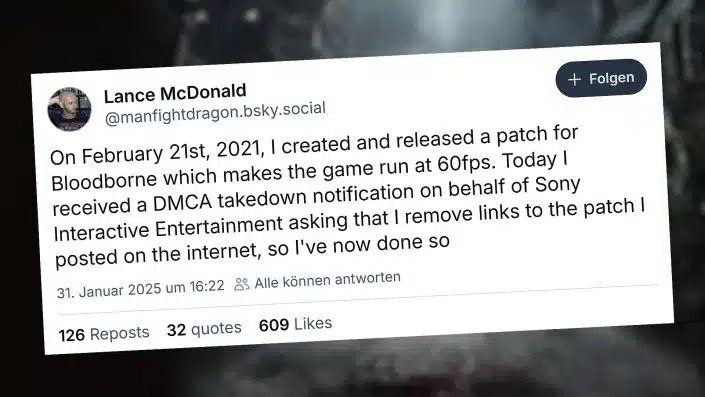 Bloodborne: Sony verschickt nach Jahren DMCA-Abmahnung – Vorbereitung für Remaster?