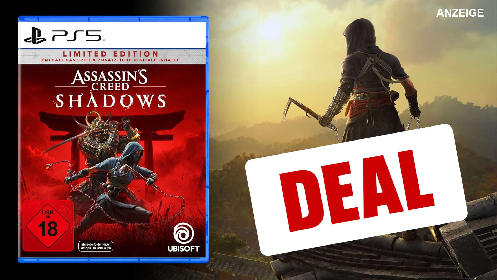 Assassin’s Creed Shadows: Limited-Edition mit Rabatt – Gratis-DLC nur noch wenige Stunden